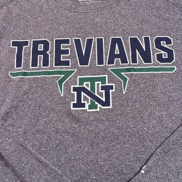 BSN Sports New Trier Trevians Long Sleeve Athletic Long Sleeve Mens 2XL Gray - Picture 2 of 7